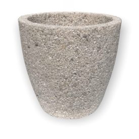 Carrarai Fehér Márványkaspó O2 ø21x20cm, kerek