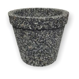 Duna-Kék Márványkaspó T3 ø33x28cm, kerek per.